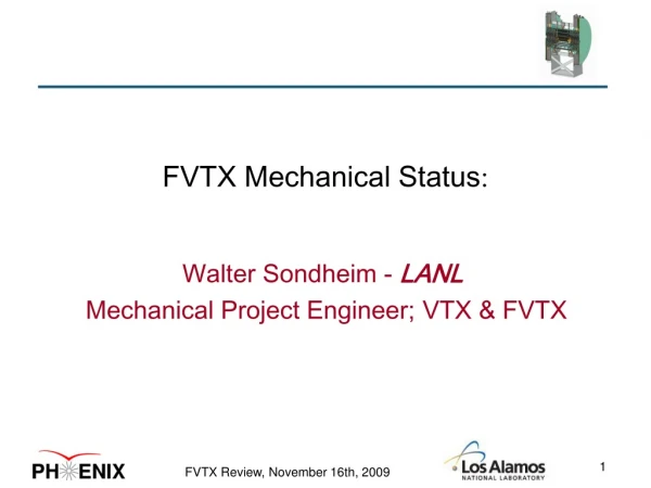 FVTX Mechanical Status :