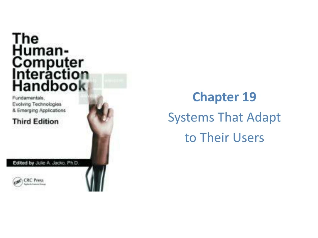 chapter 19 systems that adapt to their users