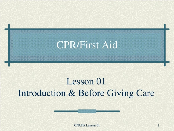CPR/First Aid