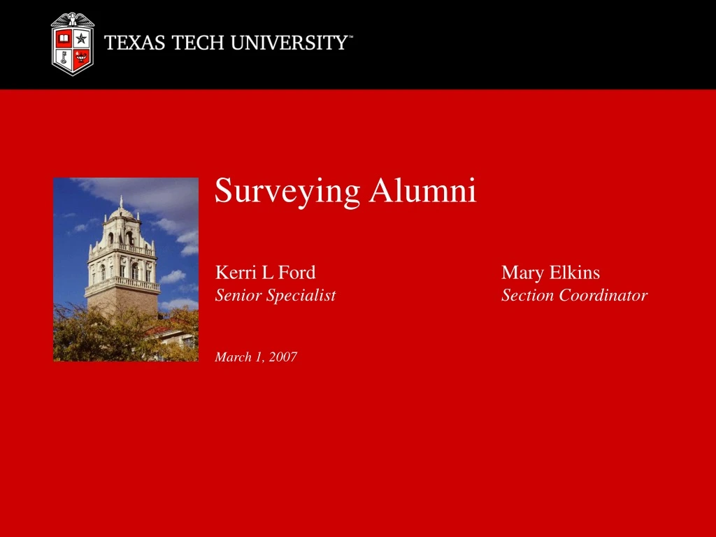 surveying alumni