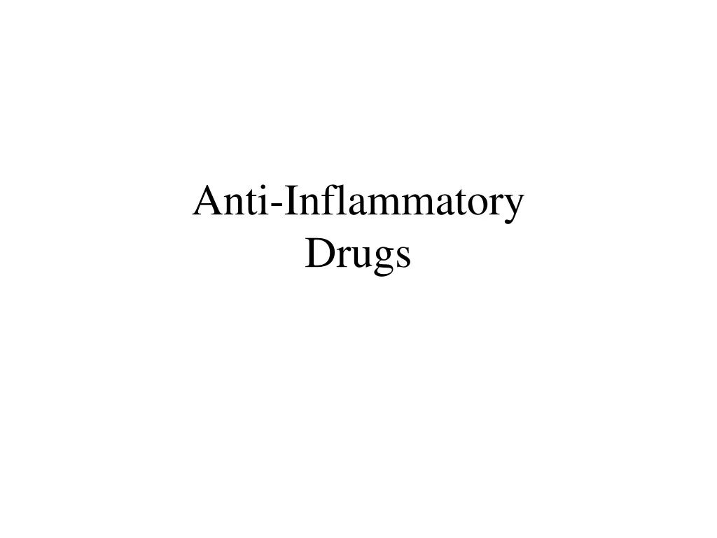 anti inflammatory drugs