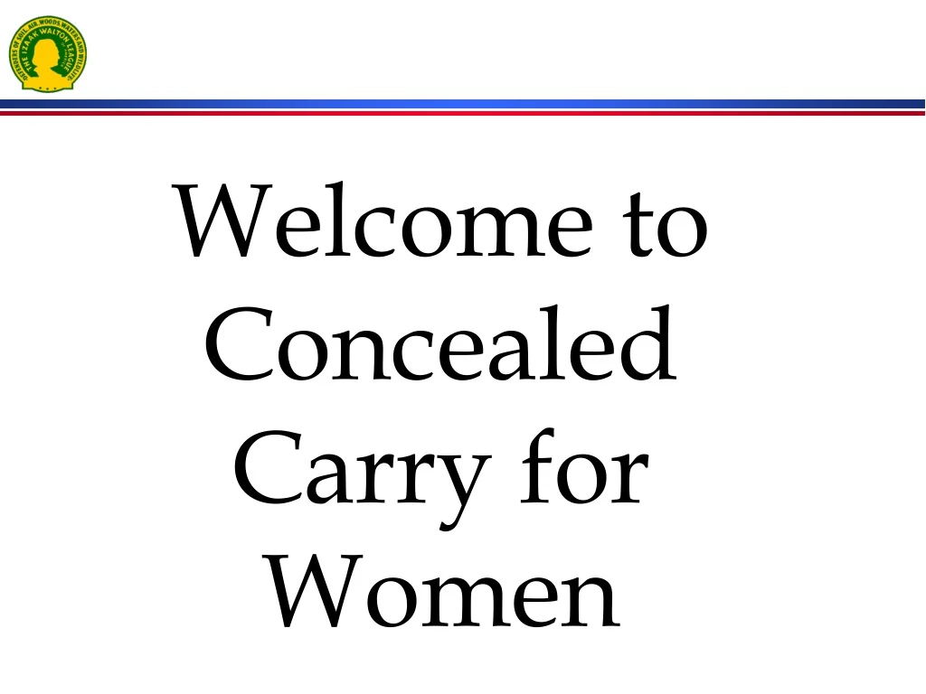 welcome to concealed carry for women