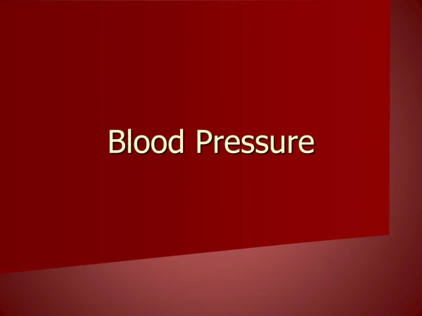 Blood Pressure