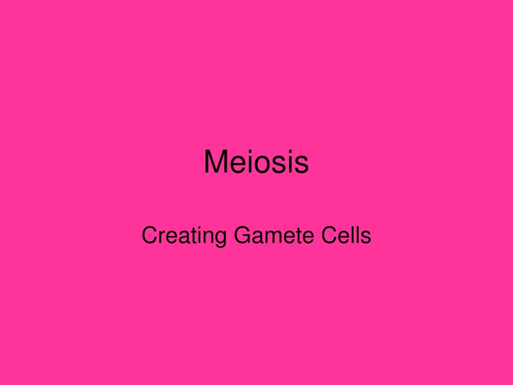 meiosis