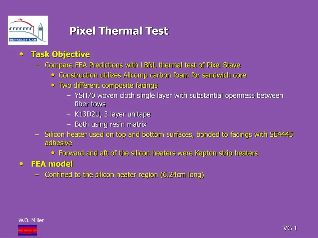 pixel thermal test