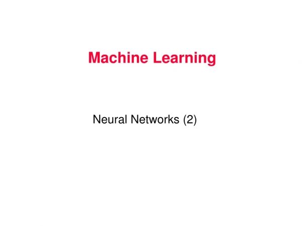 Machine Learning