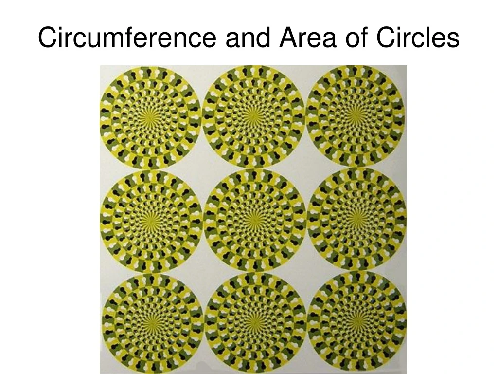 circumference and area of circles