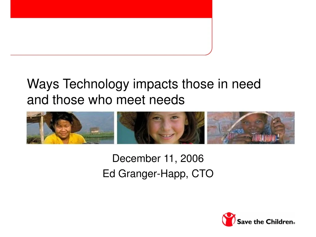 ways technology impacts those in need and those who meet needs