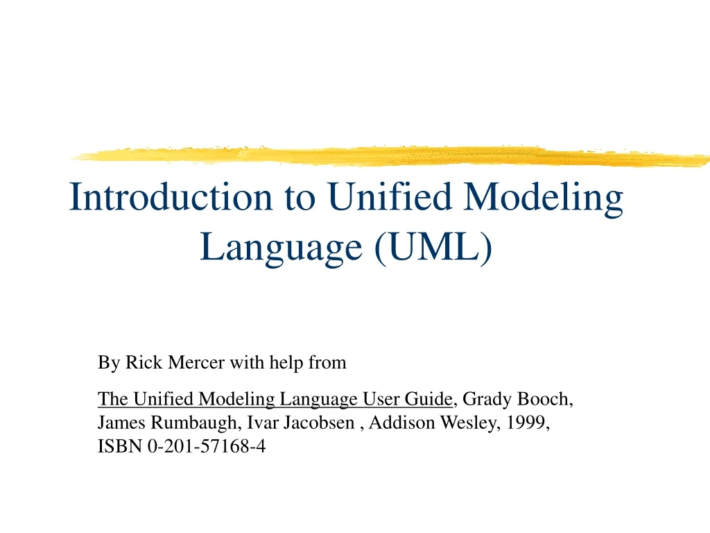 introduction to unified modeling language uml