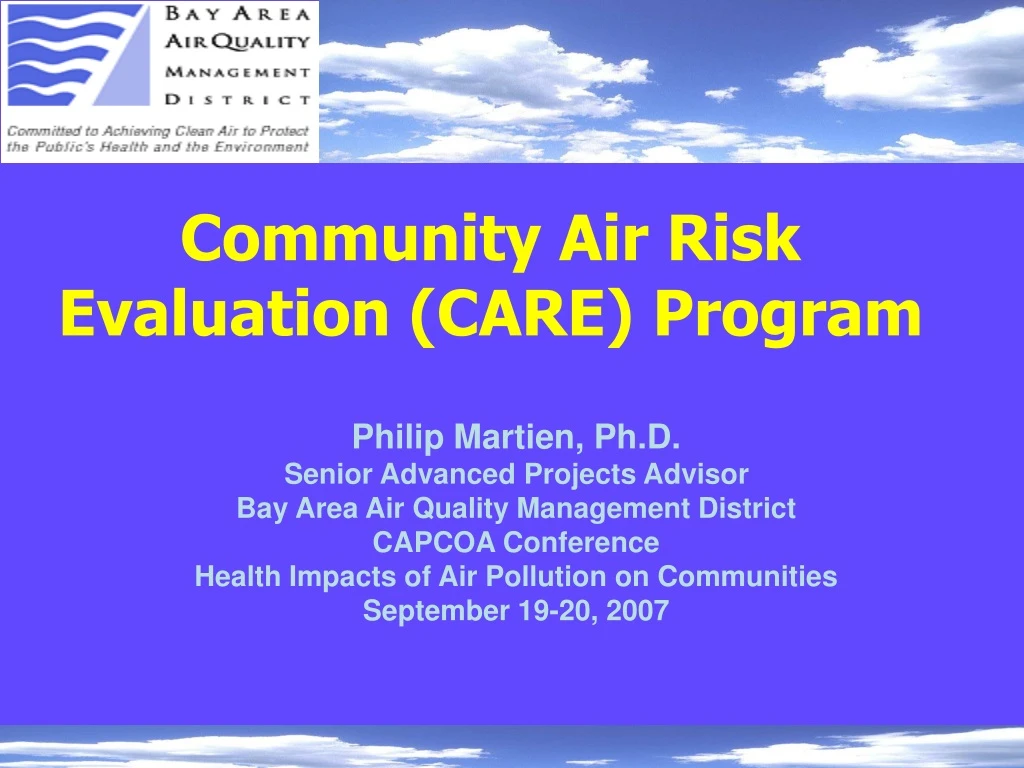 community air risk evaluation care program