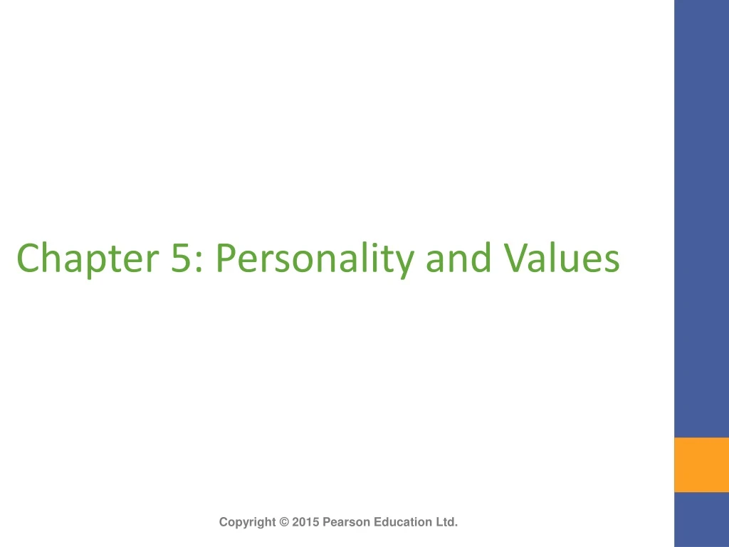 chapter 5 personality and values