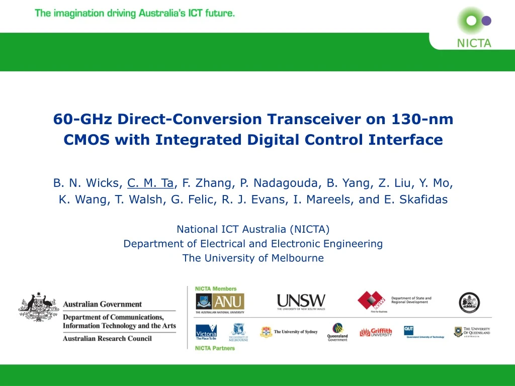 60 ghz direct conversion transceiver