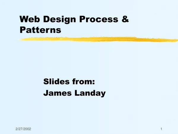 Web Design Process &amp; Patterns