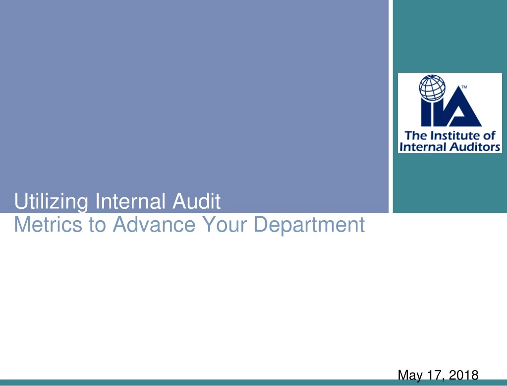 utilizing internal audit metrics to advance your department