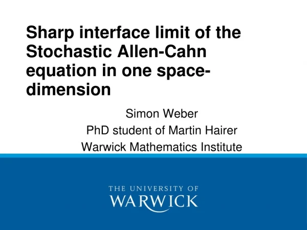 Sharp interface limit of the Stochastic Allen-Cahn equation in one space-dimension