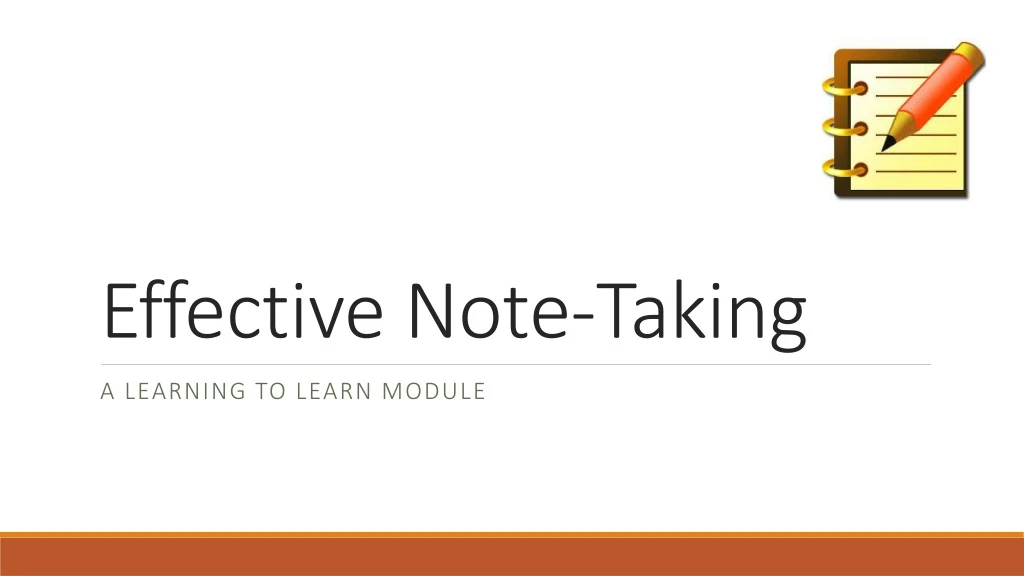 effective note taking