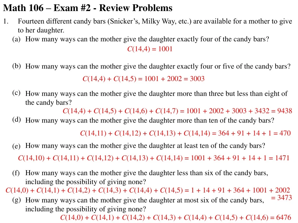 math 106 exam 2 review problems