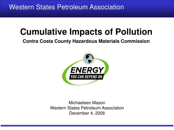 Cumulative Impacts of Pollution Contra Costa County Hazardous Materials Commission