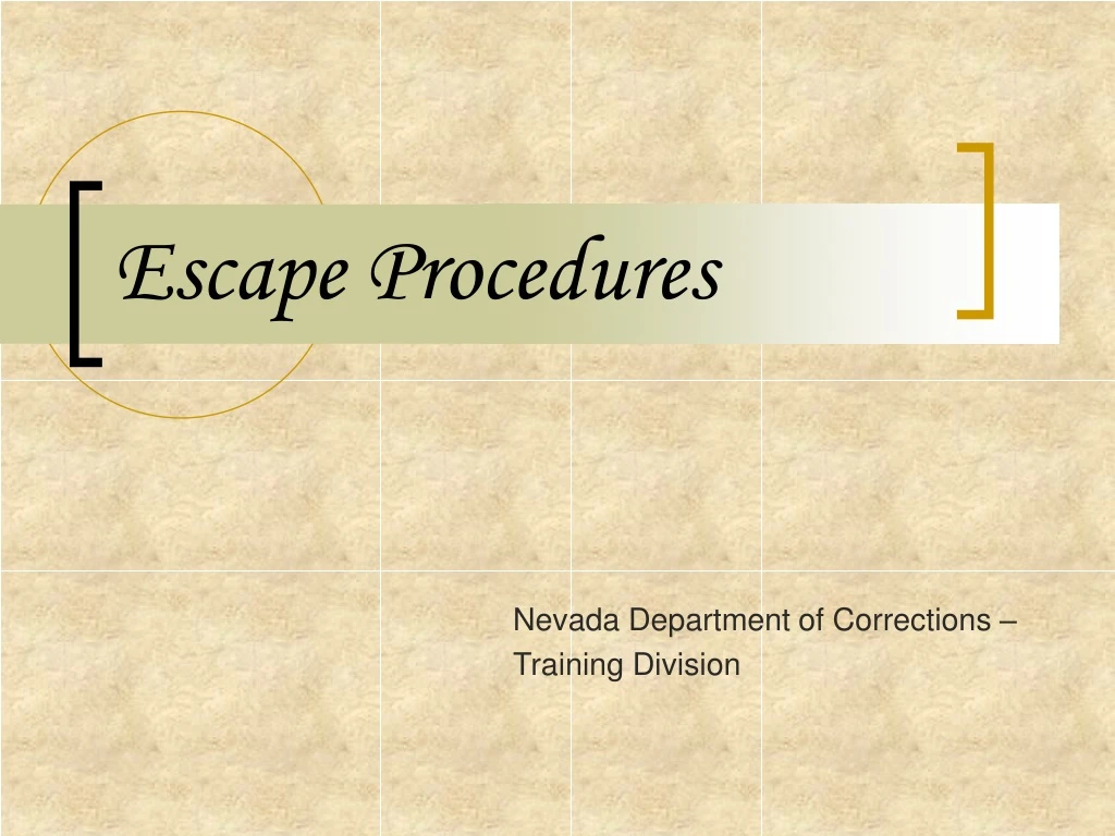 escape procedures