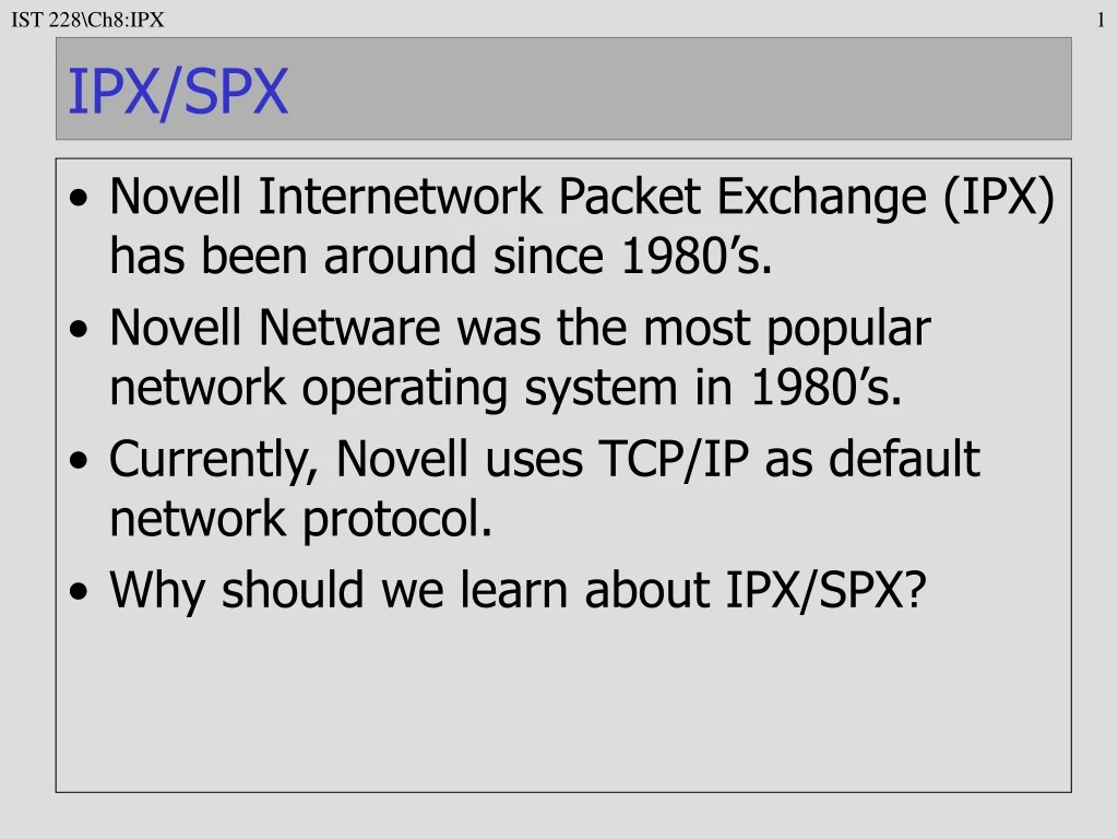 ipx spx