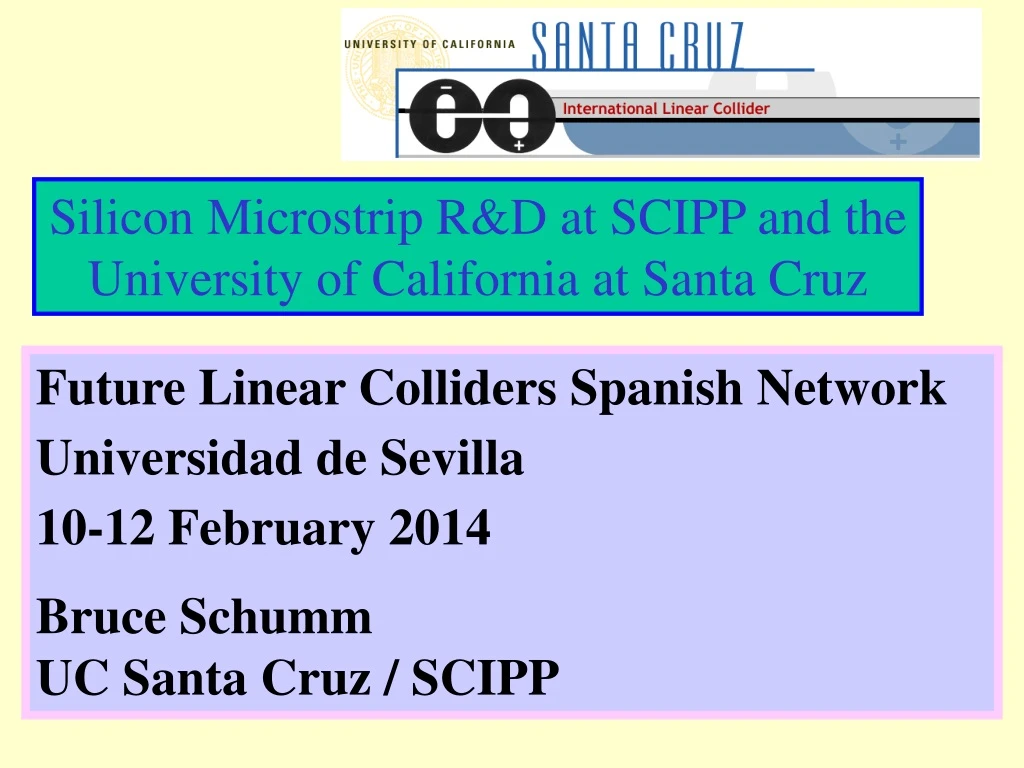 silicon microstrip r d at scipp