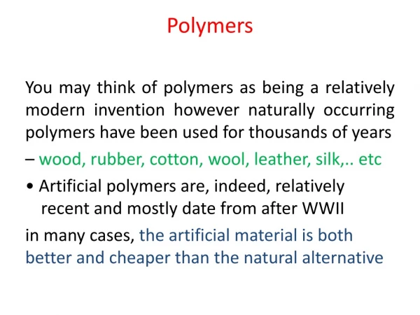 Polymers