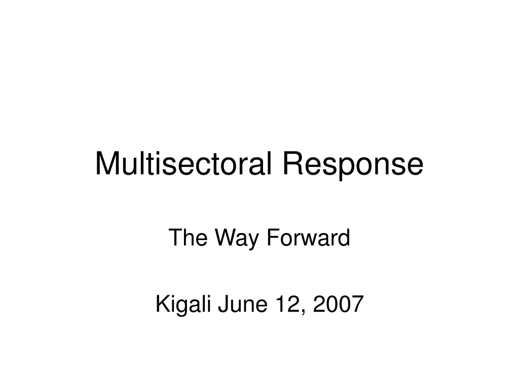 multisectoral response