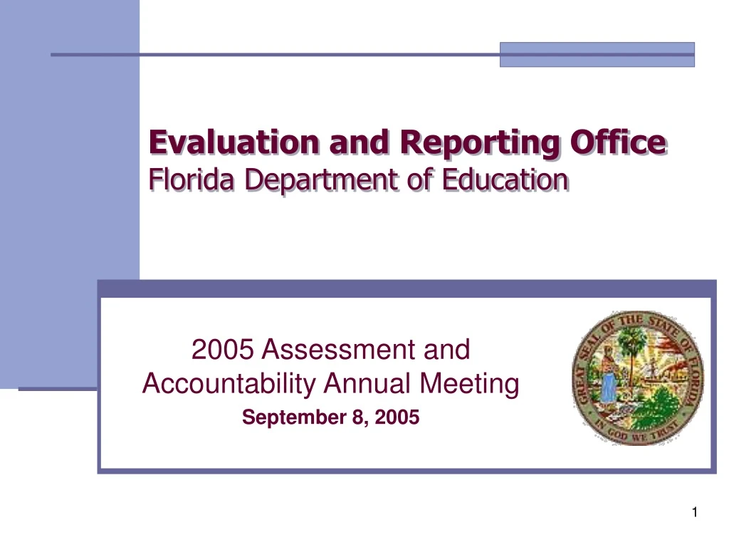 evaluation and reporting office florida department of education