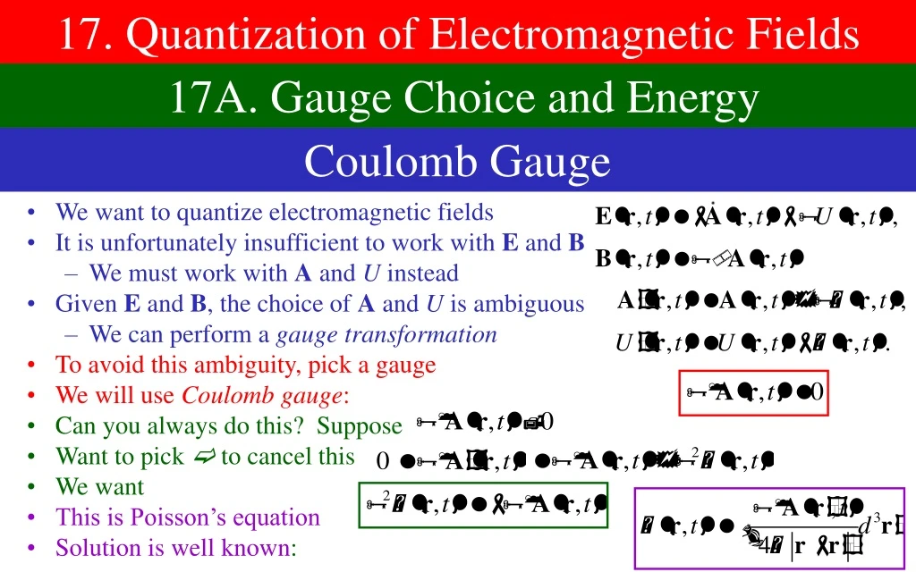 17 quantization of electromagnetic fields
