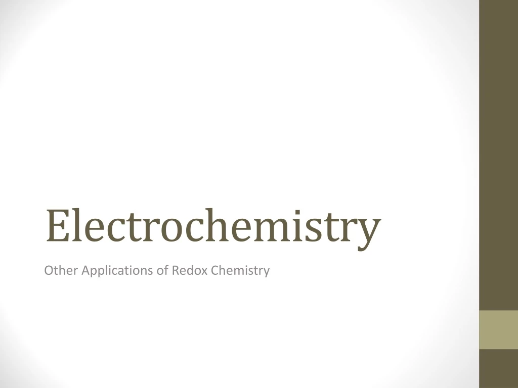 electrochemistry