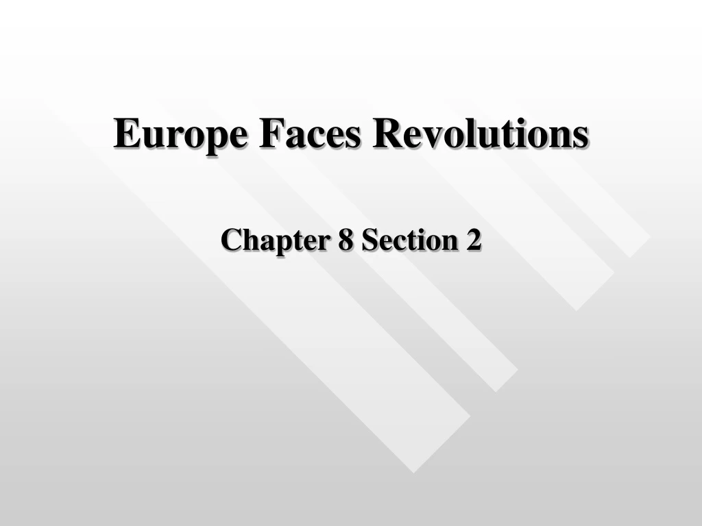 europe faces revolutions