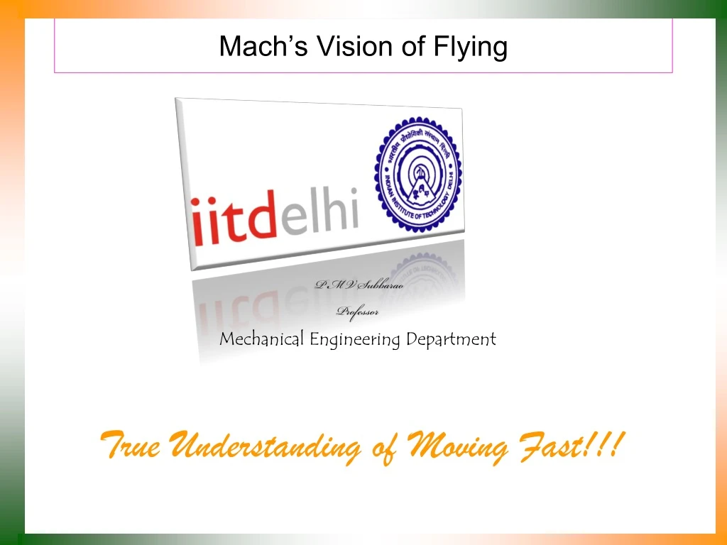 mach s vision of flying