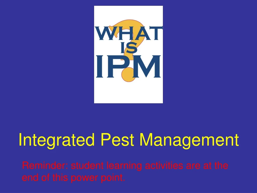 integrated pest management