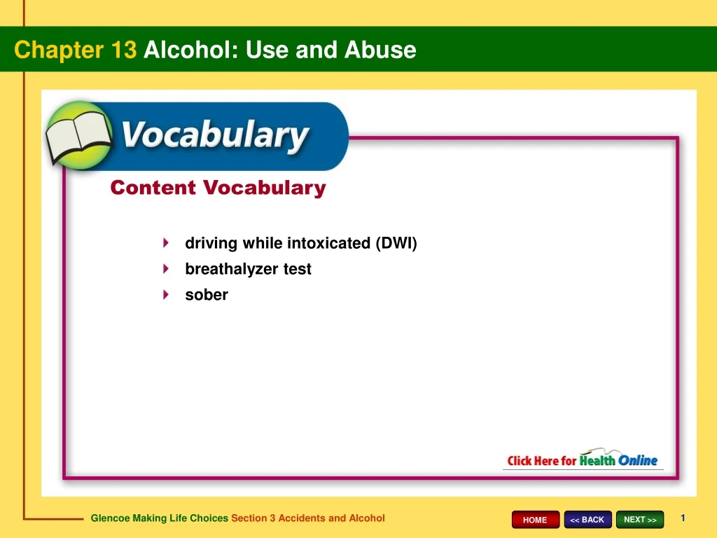 content vocabulary