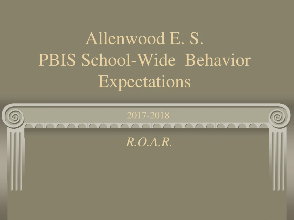 allenwood e s pbis school wide behavior expectations