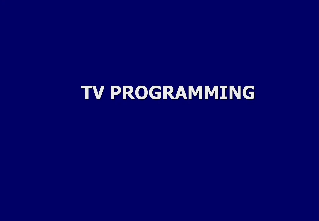 tv programming