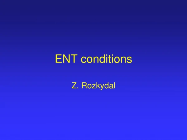 ENT conditions