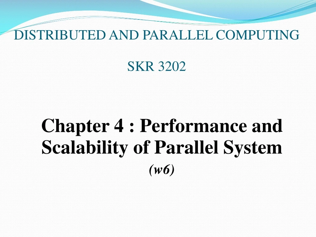 distributed and parallel computing skr 3202