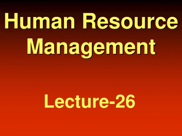 Human Resource Management