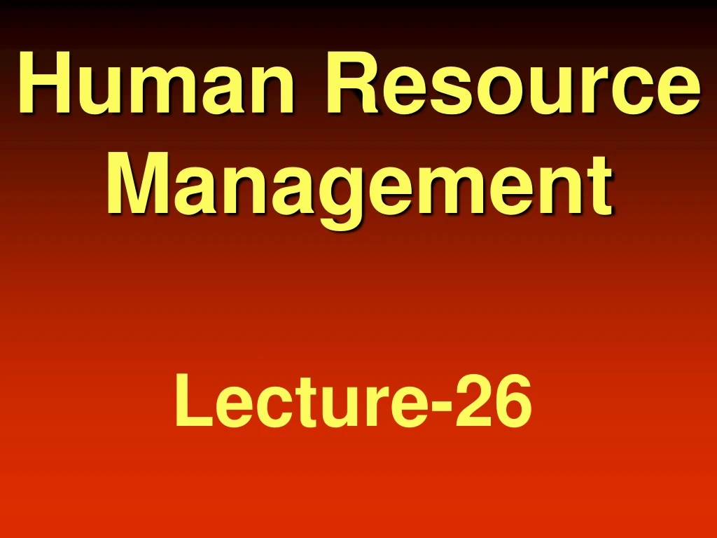 human resource management