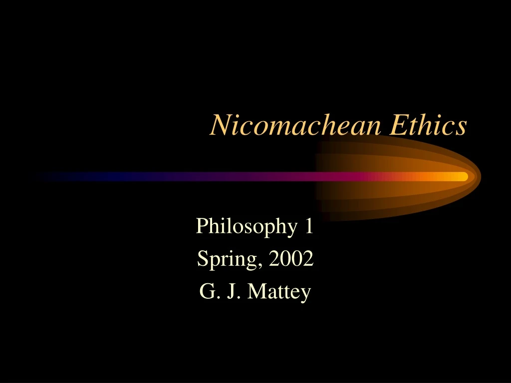 nicomachean ethics