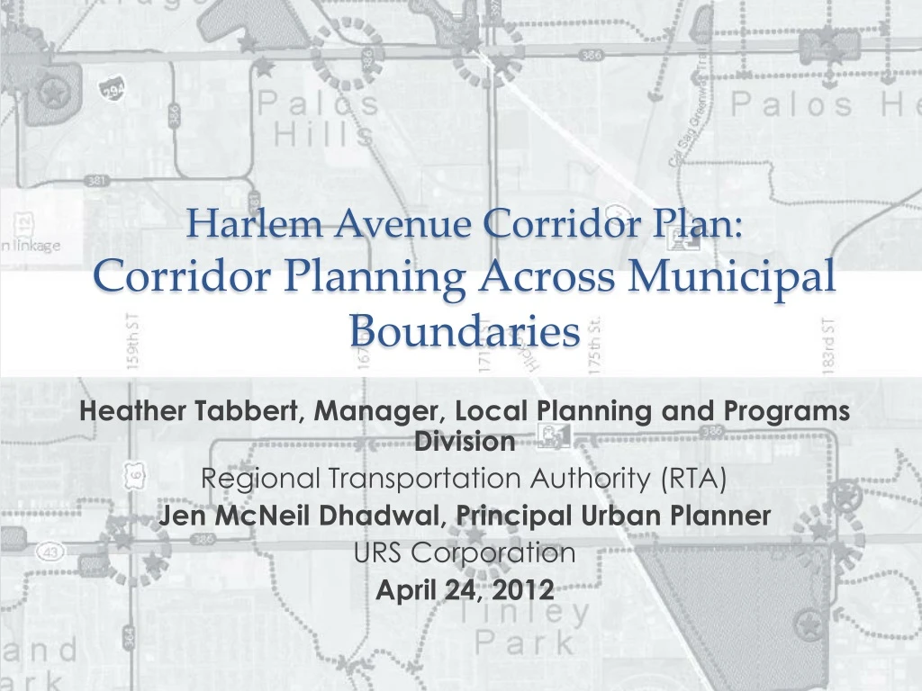 harlem avenue corridor plan corridor planning across municipal boundaries