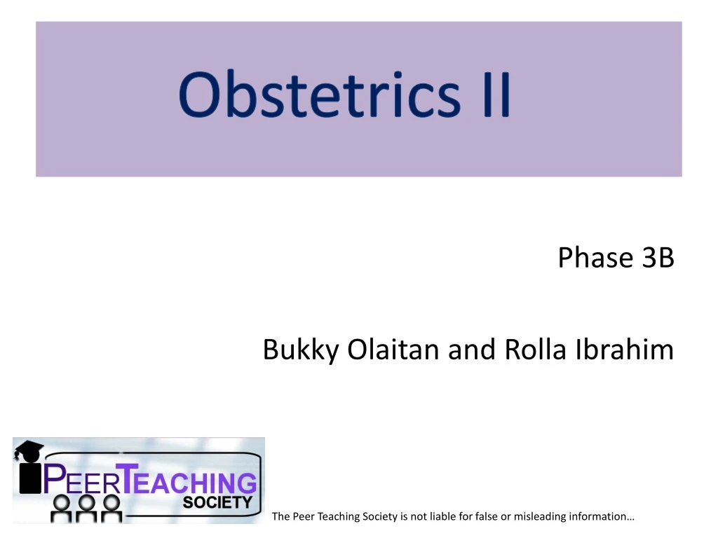obstetrics ii