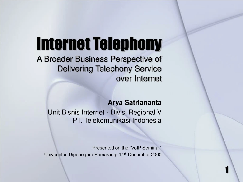 internet telephony