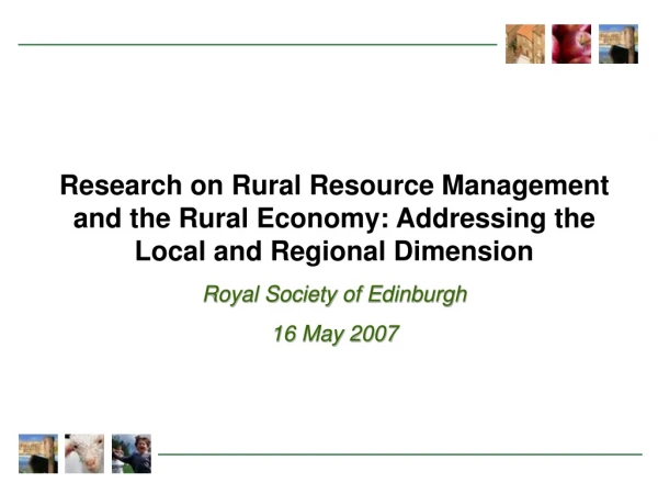 Rural Economy and Land Use Programme