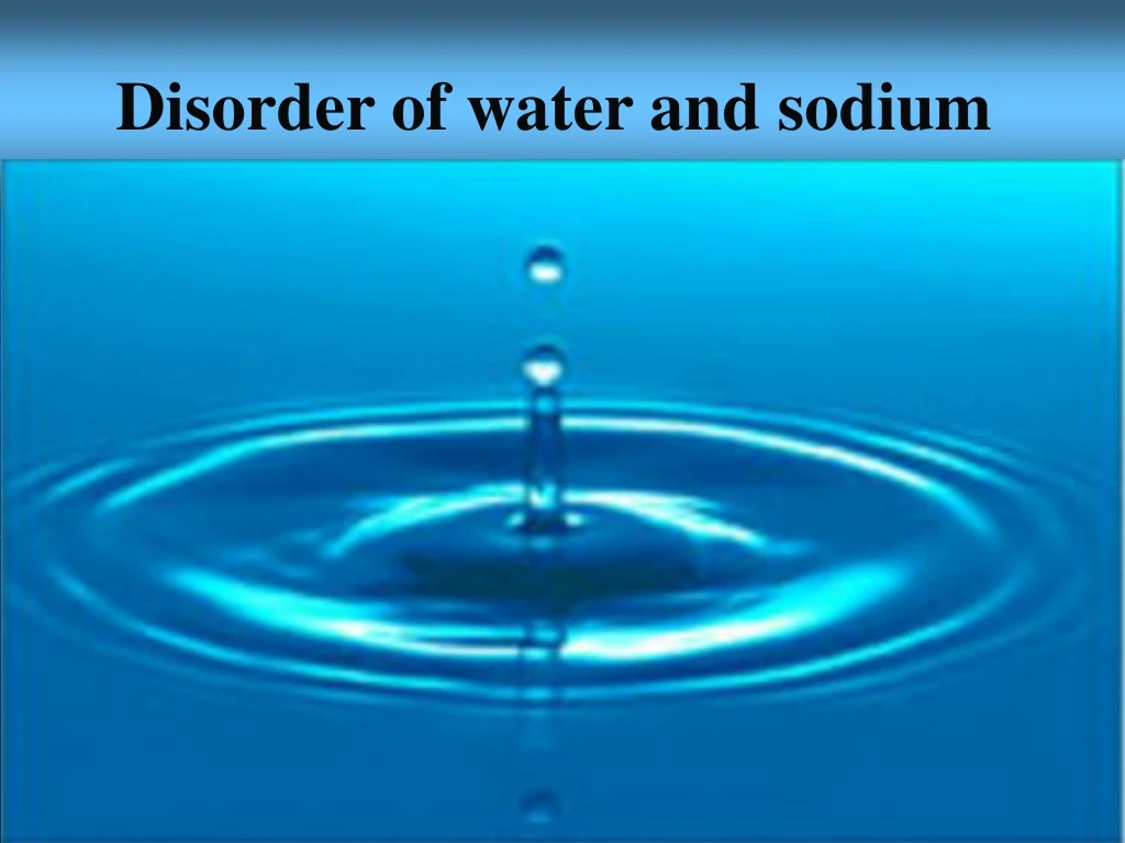 disorder of water and sodium