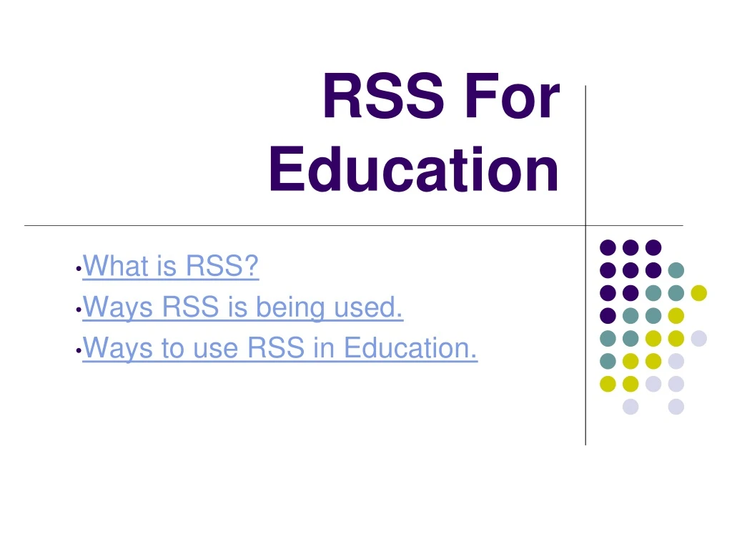 rss for education