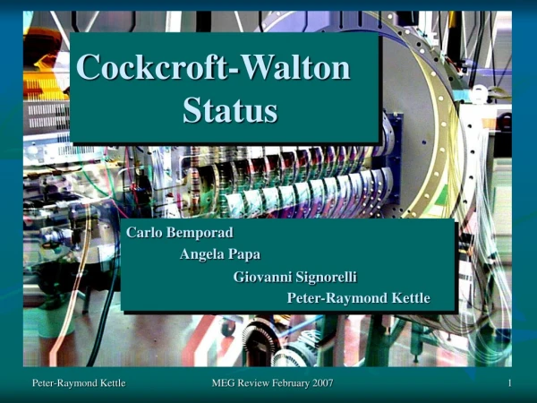 Cockcroft-Walton              Status