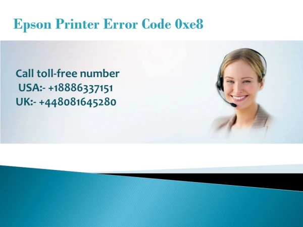 Epson Printer Error Code 0xe8