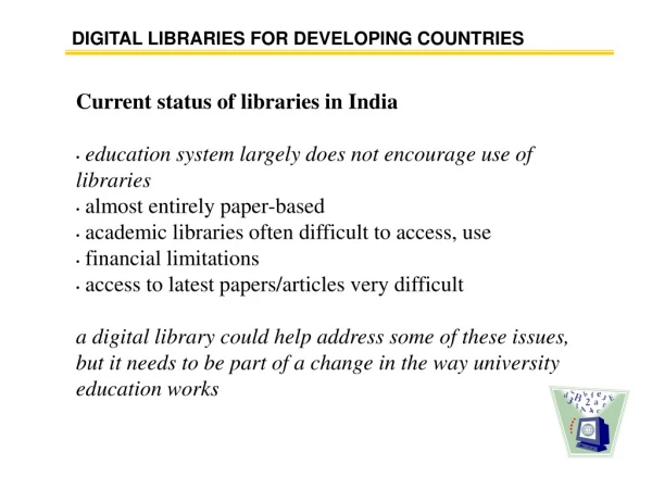 DIGITAL LIBRARIES FOR DEVELOPING COUNTRIES